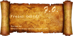 Freisz Odiló névjegykártya